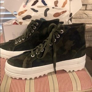Superga Boots Camouflage size 8